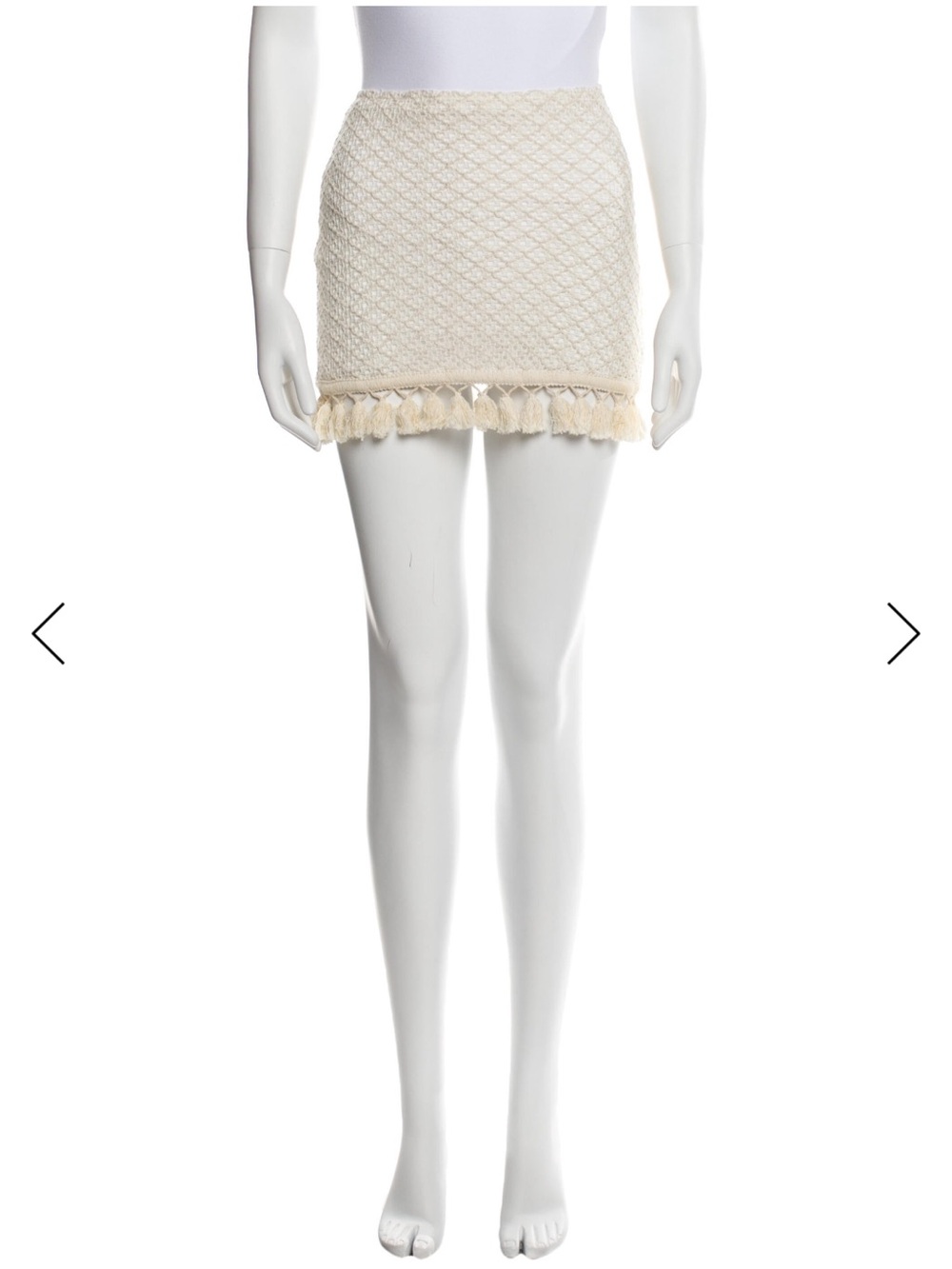 Anine bing mini textured skirt with tassels